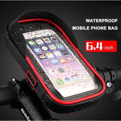Bicycle Scooter Mobile Phone Touch Screen Holder Rack Waterproof Adjustable Motorcycle Sunshade Phone Stand Support Bracket