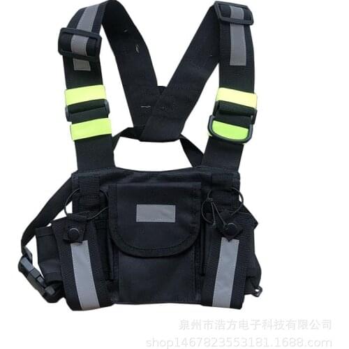Walkie-talkie Tactical Chest Hanging Bag Rescue Duty Security Special Training Cs Outdoor Personality Vest Reflective Bag