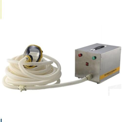 One person Electric Long Tube Constant Flow Airline Supplied Fresh Air Respirator System Full Face Gas Mask Self-priming 120W