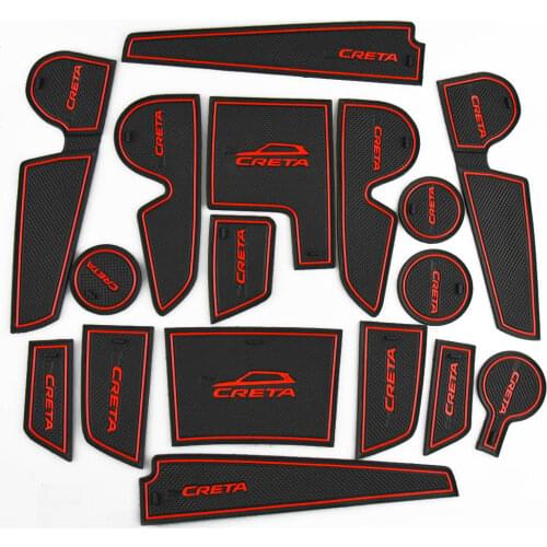For Hyundai Creta IX25 2017 2018 2019 2020 Accessories Rubber Mat Door mat anti-slip Cup Pad Interior Decoration Car Styling