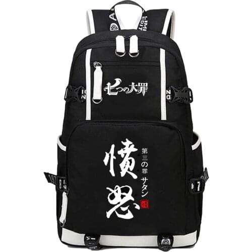 The Seven Deadly Sins Backpack Cosplay Anime Canvas Bag Schoolbag Travel Bags