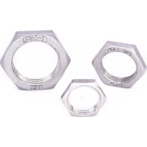 Pipe Fitting Stainless Steel ss 304 Hex Nuts Hex Nuts 1/8" 1/4" 3/8" 1/2" 3/4" 1" 1-1/4" 1-1/2" BSP