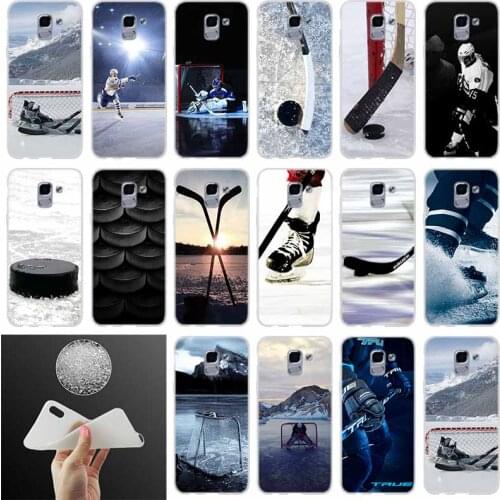 Silicone Phone case Cover I love ICE Hockey FOR Coque Samsung Galaxy J6 J4 J8 J7 2018 Plus J3 J5 J7 Prime Pro 2017 2016 Casse