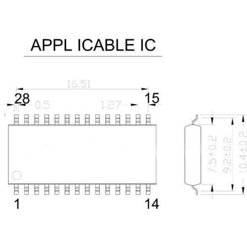 SOP28 SOIC28 SO28 to DIP28 Programming Socket Pitch 1.27mm IC Body Width 7.5mm 300mil OTS-28-1.27-04 Test Adapter
