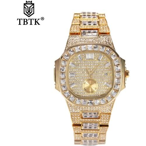TBTK Womens and Mens Watch Square Zirconium Square Boutique Waterproof Wrist Watch Wholesale