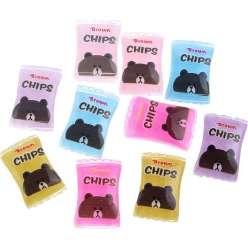 20pcs Clear Glitter Resin Candy Decoration Crafts Flatback Cabochon Embellishments For Scrapbooking Diy Accessories