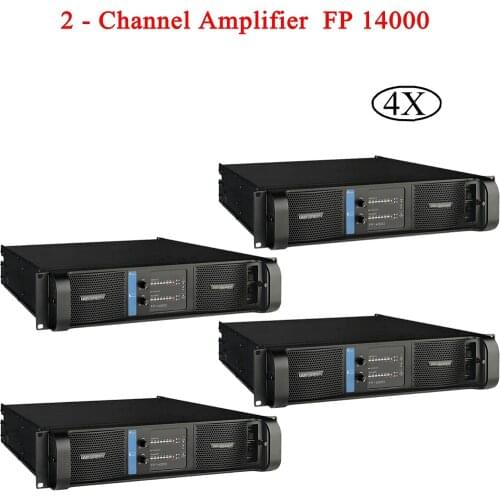 High Quality FP14000 SMPS Amplifier Line Array Amplifier 2 Channel at 2x2350w/8ohm RMS output Banana Binding Post Stage Lighting