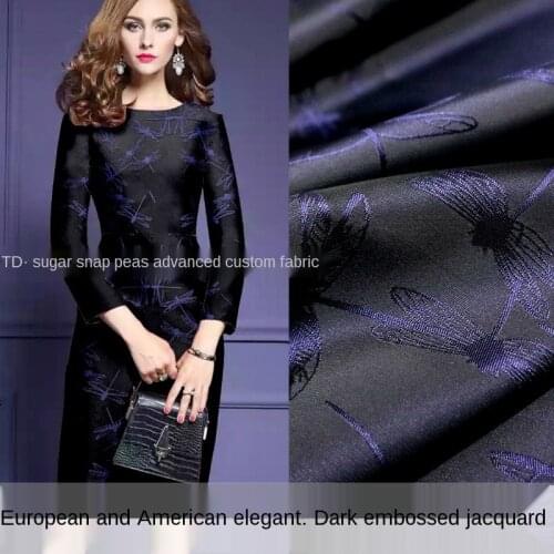 Spring and summer three-dimensional embossed dragonfly yarn-dyed jacquard fabric, sewing fabric factory shop is not out of stock