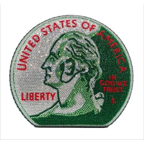 XIYUAN BRAND dollars bag Gift Box Metal Minaudiere Clutch Evening Crystal Handbags Women Party Prom Bag Bridal clutch purse lady