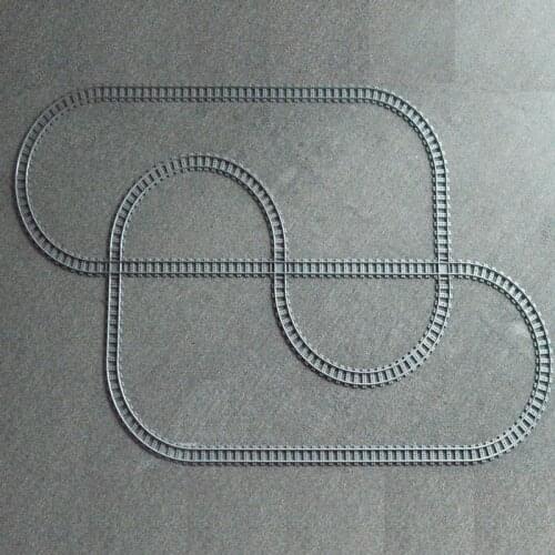 Railway Train Tracks City trein 4519 Cross Track Straight Curved Building Blocks Bricks Model Compatible All Brands Train Rails