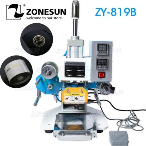 ZONESUN ZY-819B Pneumatic Stamping Machine,leather LOGO printer,pressure words machine,name card stamping machine(220V/50Hz)