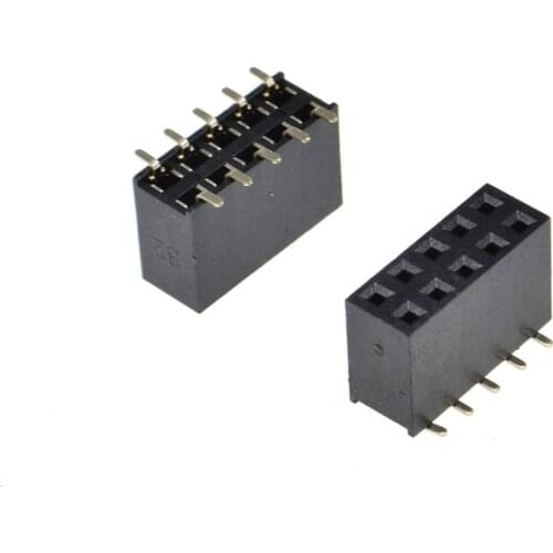10PCS SMT SMD 2X5 PIN Double row Straight FEMALE PIN HEADER 2.54MM PITCH Connector Socket 2*5 10PIN 2x5P 2x5pin FOR PCB BOARD
