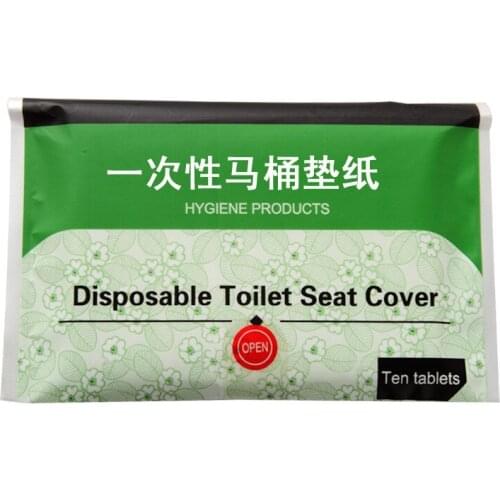 10PACK Disposable Toilet Seat Cover Toilet Mat Water Soluble Toilet Seats 10 Tablets special wood pulp paper