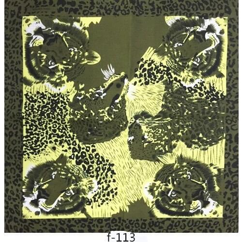 100% cotton Tiger Leopard Army Green Kerchief Neckerchief Hip Hop Headwear/Hair Bandanas Neck Wrist Wrap Scarf for Women/Men