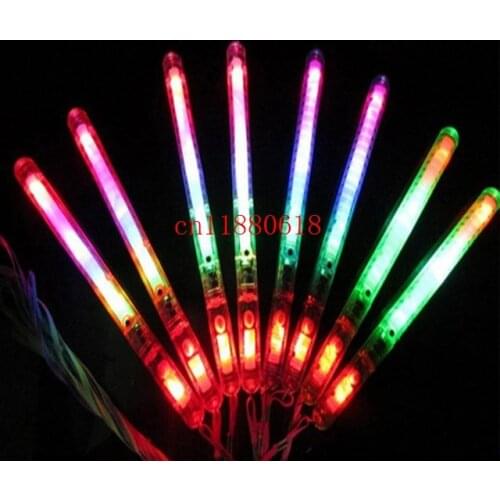 1000pcs/lot Free Shipping 21cm Colorful LED Flashing Glow Light Stick Wand For Party Bar Deco Concert Cheer