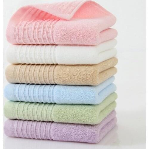 2pcs/set 34*74cm 100% Cotton Face Towel Washcloth High Absorbent Extra Soft Hand Towels for Home Sport Gym and Spa Terry