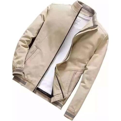 2021 New Arrival Mens Slim Fit Solid Bomber JacketMale Baseball Thin Jackets Brand Casual Coat Top Mens windbreaker Jacket