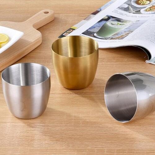 240/300ml Water Bottle Cup 304 Stainless Steel Mug Coffee Cups Juice Beer Mug Water Drinking Tumblers Coffee Mug Drinking Cup