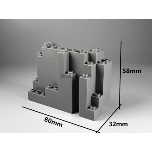 8pcs/lot MOC Bricks DIY Rock Panel 4 x 10 x 6 Rectangular (BURP) Fit with 6082 Educational Building Blocks Toys for KIDS gifts