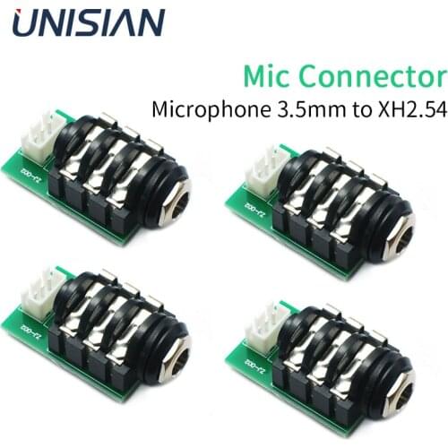 UNISIAN audio signal adapter 6.5 6.35 6.3mm Microphone interface to 3pin 2.54mm terminal Conversion board for home amplifer