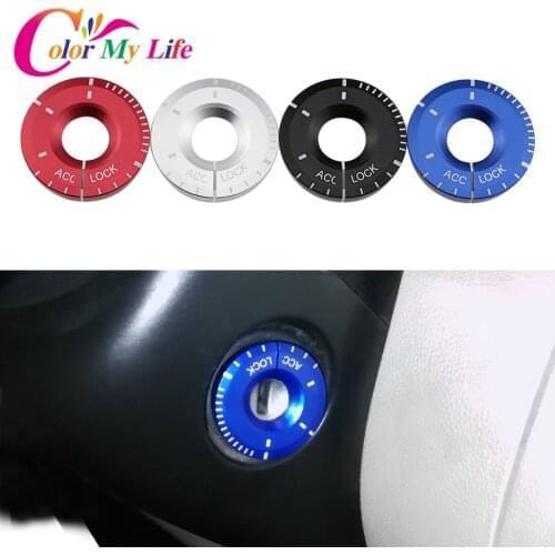 Color My Life Aluminum Ignition Switch Key Ring Sticker for Skoda Octavia Fabia YETI for Vw Passat Bora POLO GOLF Jetta MK5 MK6