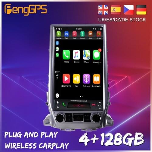 128G Android 9.0 Tesla Style Big Vertical Screen For Toyota Land Cruise 2016-2018 CarPlay GPS Radio Auto Stereo Head Unit