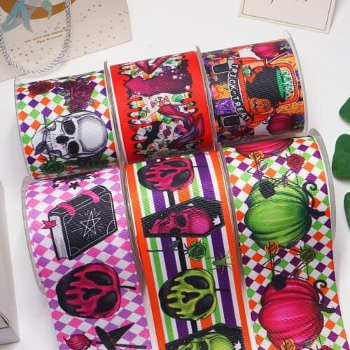 DIY Craft Supplies Cartoon Clock Printed Grosgrain Satin Ribbon 50 Yards, Planar Resins 30 Pieces 56183