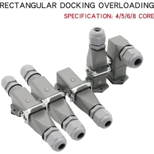 4CORE(3+1)/5(4 +1)/6(5+1)/8Core (7+1) Heavy Duty Connector Aviation Multiple Function Type Docking Plug