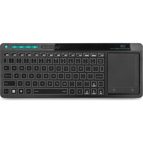 Rii K18 Plus 2.4GHz Wireless Keyboard Touchpad Mouse 3 Colors Backlight Remote Control Multi-Touch Keyboard for Android TV Box