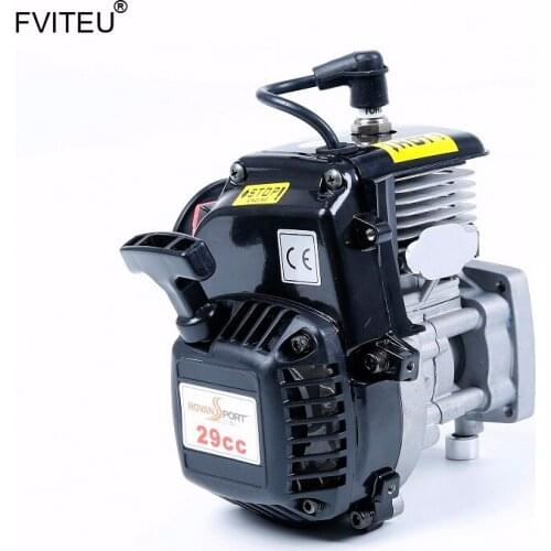 FVITEU 29cc 4 BOLT Engine with rui xing carb and china Spark plug fit 1/5 Scale RC vehicles HPI LOSI Rovan KM