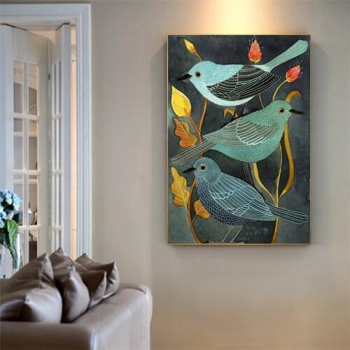 Elegant Poetry Animals Birds Nightingale Retro Decor Canvas Creative Art Style Painting Print Picture Poster Wall Art Home Decor
