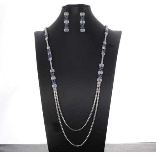 Jankelly luxury 2pcs Bridal Zirconia Jewelry Sets For Women Party, Luxury Dubai Nigeria CZ Crystal Wedding Jewelry Sets