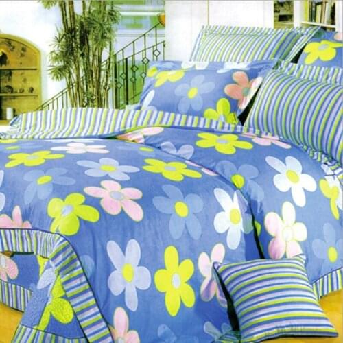 Reactive Printed Plaid Pattern 100% Cotton Duver Cover Bedclothes Bed Set King Queen Size free shipping