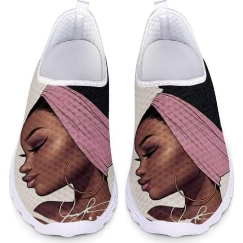 2020 New African American Girls Custom pattern Fashion Women Sneakers Mesh Vulcanize Shoes Leisure Shoes Summer Ladies Shoes