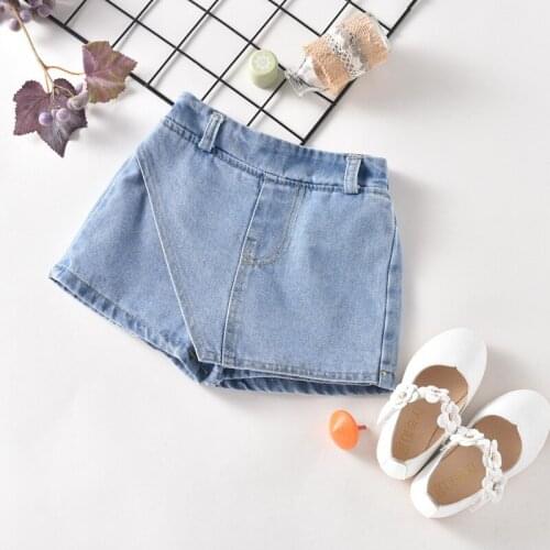 2021 Summer New Korean Version A Hundred Rides Womens Skirt Shorts A-word Pocket Middle-waisted Denim Shorts Girls Girls Shorts