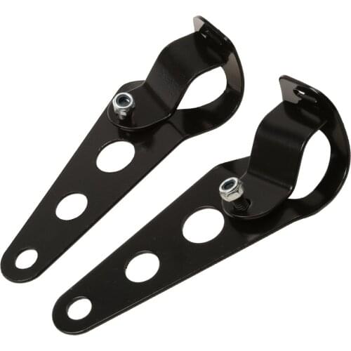 Motorcycle Aluminum Alloy Flat Black Head Light Bracket Fork Mount Cafe Racer Ear 27mm-32mm Motorcycle Headlight Bracket