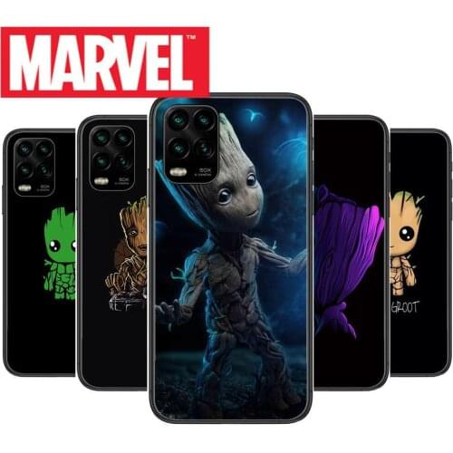 Groot cartoon Phone Case For XiaoMi Redmi Note 10 9S 8 7 6 5 A Pro T Y1 Anime Black Cover Silicone Back Pre