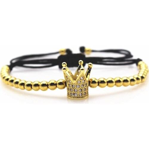 Anil Arjandas Bracelet Men Pave 4mm Round Titanium Steel Beads Braided Macrame Bracelets For Men Braiding Macrame Bracelets