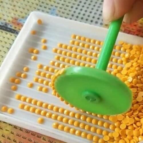 3pcs Diamond Painting Tool Kits Cross Stitch Point Drill Plastic Roller Rolling 5D DIY Manual Storage Tray Tape Accessories