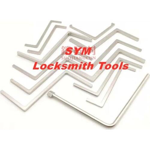 14Pcs HUK Locksmith Tools Lock Pick Set Stainless Steel Double Row Tension Removal Hooks