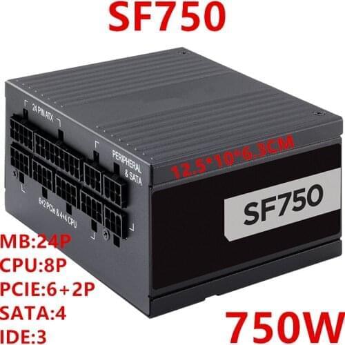 New PSU For Corsair Brand SFX Full Module 80plus Platinum Silent Power Supply 750W Power Supply SF750