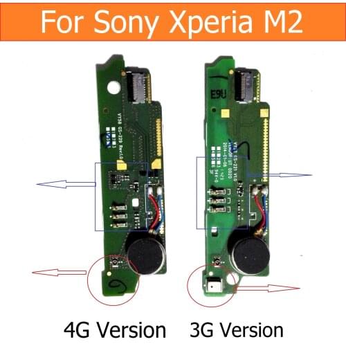 Genuine Microphone connector PCB module For Sony Xperia M2 S50H D2305 D2306 Microphone flex cable with Moto Vibrator replacement