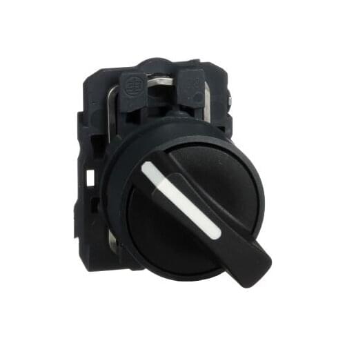 XB5AD21 XB5AD21C = ZB5AZ101C + ZB5AD2C Selector switch, plastic black, Ø22, 2 positions, stay put, 1 NO