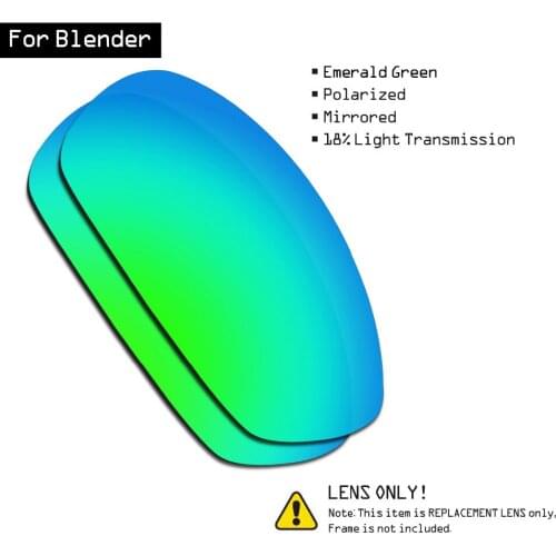 SmartVLT Polarized Sunglasses Replacement Lenses for Oakley Blender - Emerald Green