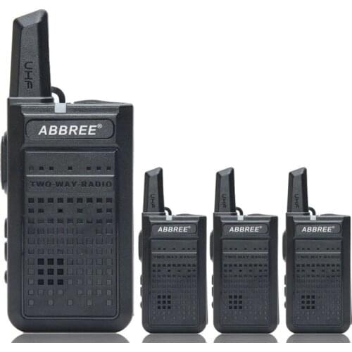 4 pcs ABBREE AR-A2 Mini Portable Walkie Talkie USB Charge VOX Two-Way Radio Handheld Transceiver UHF 400-470MHz