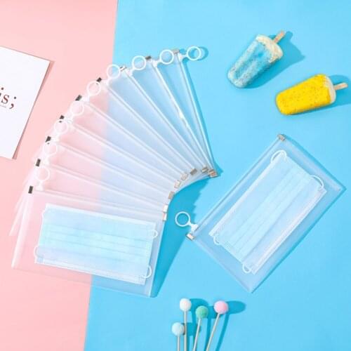 Portable Transparent Mask Cover Storage Bag Facemask Holder Face Mask Storage Case Save Mask Box Portable Travel Organizer Gift