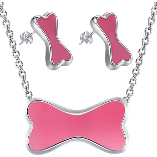 Silver plated multicolor Jewelry Luxury Wedding Women fashion set earring necklace ZST009