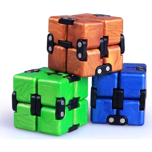 QiYi Infinite Magic Cubes Solid Color Speed Professional Smooth And Fun Puzzle Creative Infinity Cube Educational Toys Gift