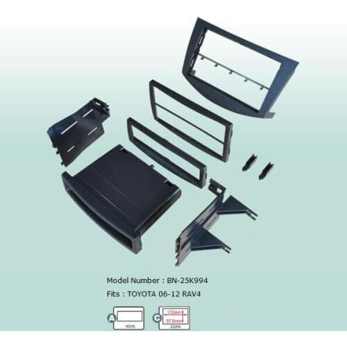 Car Fascias 2 Din Audio Panel Frame Dash Kit For RAV4 2006 2007 2008 2009 2010 2011 2012