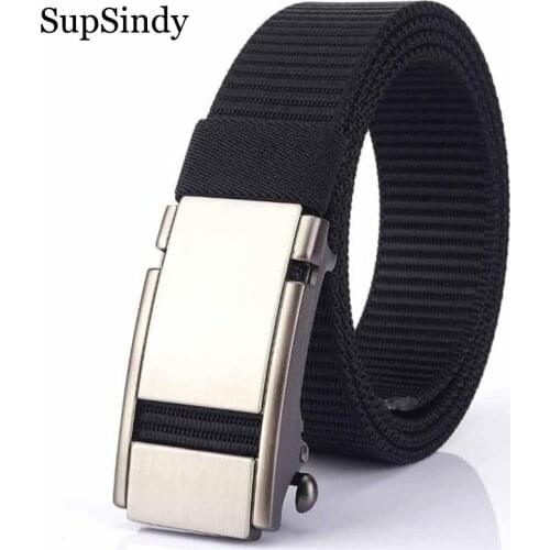SupSindy Army military Men nylon belt metal automatic buckle Canvas Belts jeans waistband male strap casual sports Tactical belt